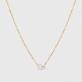 White Crystal and Pearl Necklace