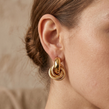 Colourful Bead Woven Hoop Earrings
