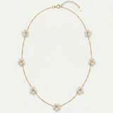 Pearl Flower Cluster Necklace