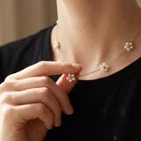 Pearl Flower Cluster Necklace