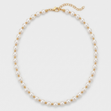 Timeless Pearl and Gold Necklace