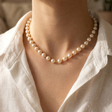Timeless Pearl and Gold Necklace