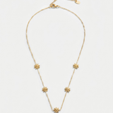 Five Flower Gold Chain Necklace