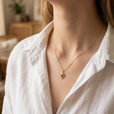 Green Stone Star Pendant Necklace