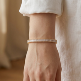 Baguette Zirconia Gold Line Bracelet