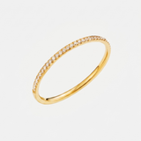 Slim Zirconia Row Gold Ring