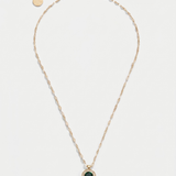 Green Crystal Zirconia Halo Necklace