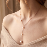Pearl Lariat Drop Necklace