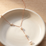 Pearl Lariat Drop Necklace