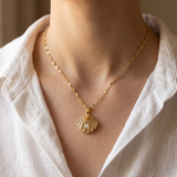 Hidden Pearl Shell Pendant Necklace