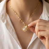 Hidden Pearl Shell Pendant Necklace