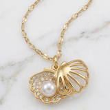 Hidden Pearl Shell Pendant Necklace