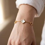 Lucky Clover Mother of Pearl Bracelet