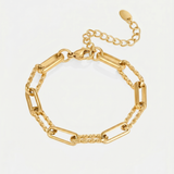 Chunky Braided Link Gold Bracelet