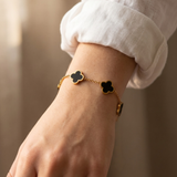 Black Clover Gold Chain Bracelet