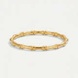 Bamboo Link Gold Chain Bracelet