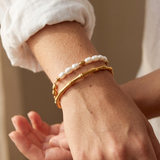Bamboo Link Gold Chain Bracelet