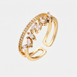 Double Band Marquise Zirconia Ring