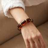 Honey Amber Link Gold Bracelet