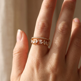Double Band Marquise Zirconia Ring