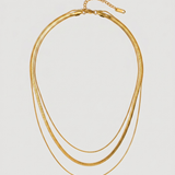 Triple Layer Gold Chain Necklace