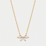 Zirconia Flower Pendant Necklace