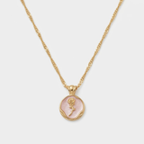 Rose Medallion Mother of Pearl Necklace