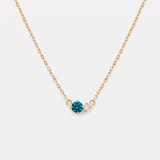 Blue Crystal and Pearl Necklace