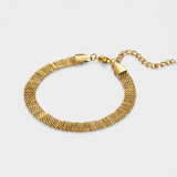 Woven Mesh Gold Chain Bracelet