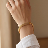 Woven Mesh Gold Chain Bracelet