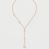 Pearl Lariat Drop Necklace