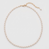 Natural Rice Pearl Strand Necklace
