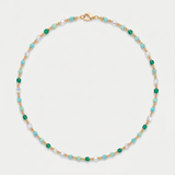 Mint and Emerald Natural Stone Necklace