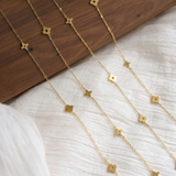 Star Motif Zirconia Gold Necklace