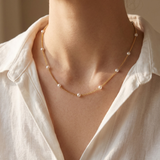 Pearl and Cuban Chain Necklace