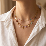 Seahorse and Natural Stone Necklace Set