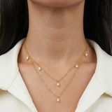 Double Layer Rice Pearl Necklace