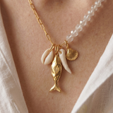 Asymmetric Ocean Charm Necklace