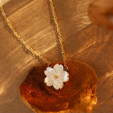 Cherry Blossom Mother of Pearl Necklace
