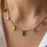 Natural Stone and Pearl Necklace