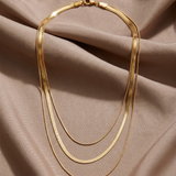 Triple Layer Gold Chain Necklace