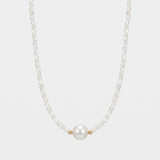 Centre Pearl Milky Stone Necklace