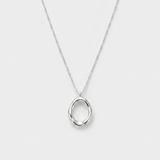 Organic Open Oval Pendant Necklace