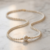 Centre Pearl Milky Stone Necklace