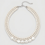 Triple Strand Baroque Pearl Necklace