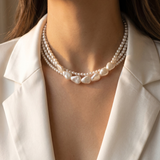 Triple Strand Baroque Pearl Necklace
