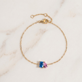 Couples Bracelet with Two Crystals