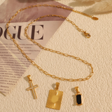 3-in-1 Charm Gold Necklace