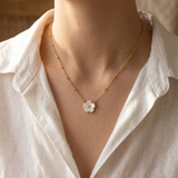 Cherry Blossom Mother of Pearl Necklace