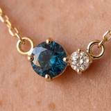 Blue Crystal and Pearl Necklace